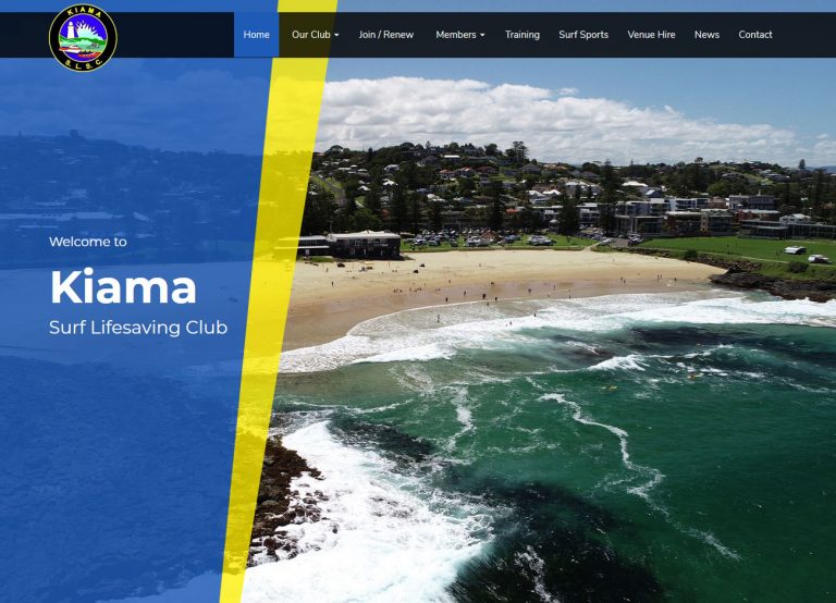Kiama Surf Lifesaving Club - Website Screenshot