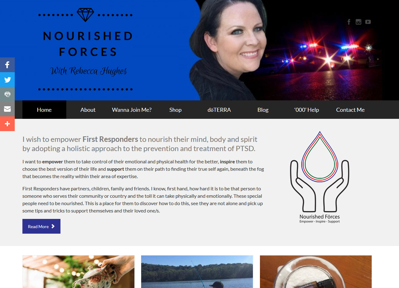 Nourished Forces - Website Screenshot
