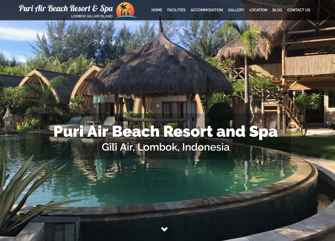 Puri Air Beach Resort and Spa - Website Screenshot